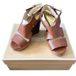 MICHAEL Michael Kors Carla Platform Slingback Wedge Sandals Women's 7M